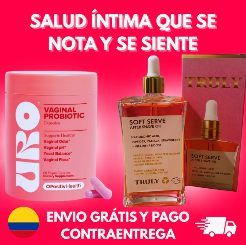 Combo Cuidado Íntimo: 🌸TRULY + 💊URO PROBIOTIC + 🚚Envío gratis
