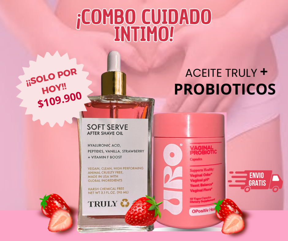 Combo Cuidado Íntimo: 🌸TRULY + 💊URO PROBIOTIC + 🚚Envío gratis