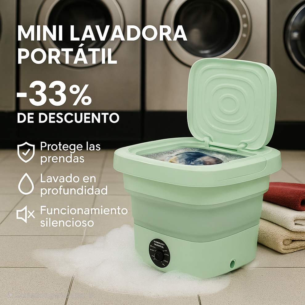 Lava y seca tu ropa donde quieras, cuando quieras ¡Sin gastar tiempo ni esfuerzo!