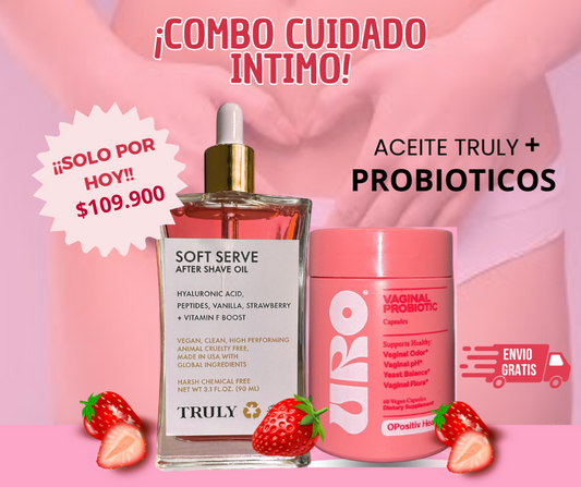 Combo Cuidado Íntimo: 🌸TRULY + 💊URO PROBIOTIC + 🚚Envío gratis